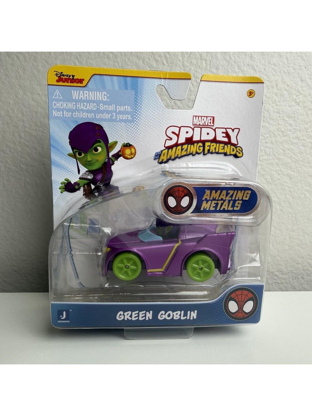 Marvel Spidey & His Amazing Friends Green Goblin Amazing Metals Die-Cast Car